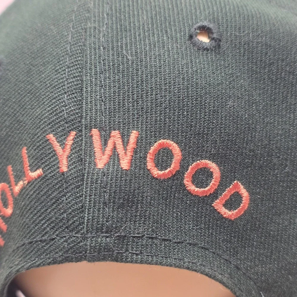Color by Deluxe Hollywood Snapback Hat Green Brown Leather Vintage